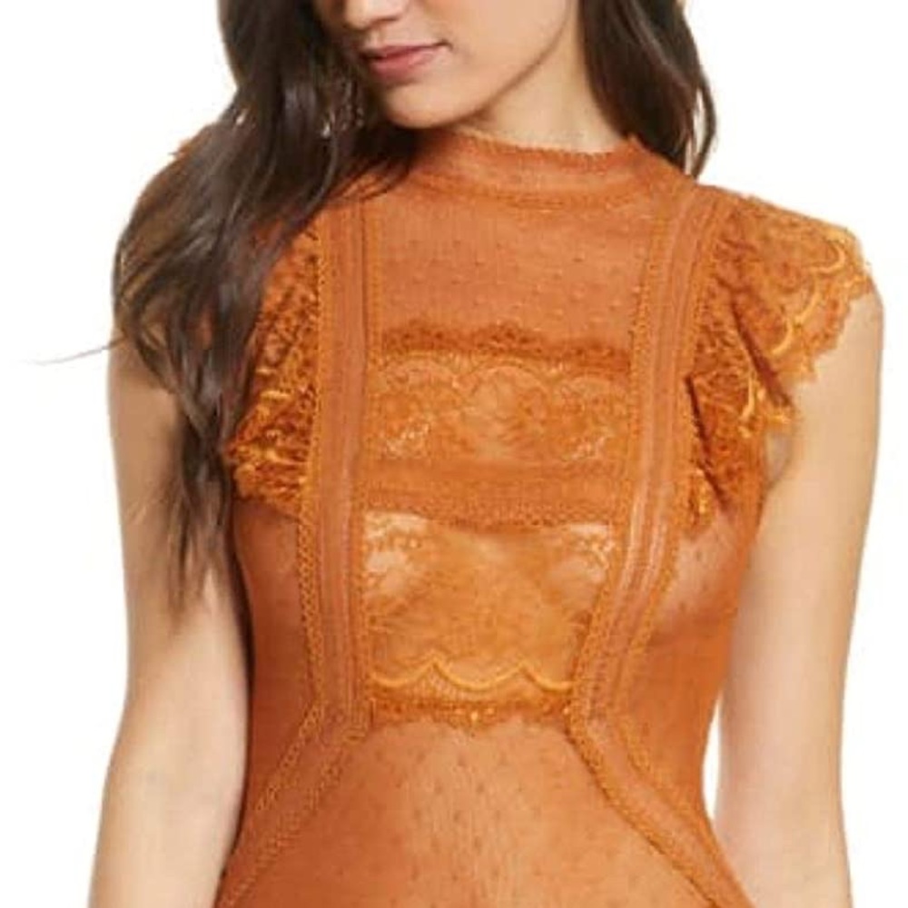 Free People Winnie Bodysuit M & Matching Aurora Lace Bra M Set!